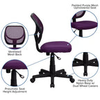Fauteuil de bureau ergonomique Emma et Oliver à dossier incurvé en maille et pivotant