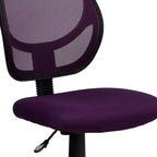 Fauteuil de bureau ergonomique Emma et Oliver à dossier incurvé en maille et pivotant