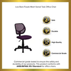 Fauteuil de bureau ergonomique Emma et Oliver à dossier incurvé en maille et pivotant