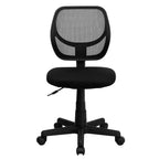 Fauteuil de bureau ergonomique Emma et Oliver à dossier incurvé en maille et pivotant