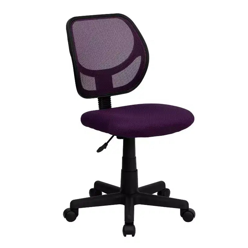 Fauteuil de bureau ergonomique Emma et Oliver à dossier incurvé en maille et pivotant
