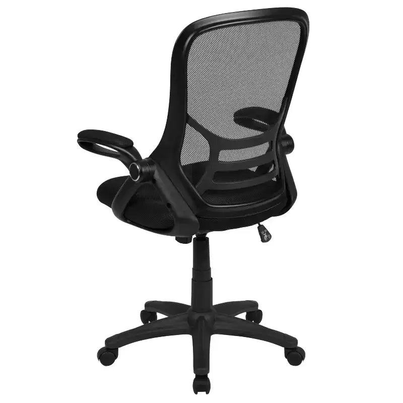 Fauteuil de bureau ergonomique à dossier haut en maille Emma et Oliver avec accoudoirs relevables