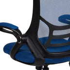 Fauteuil de bureau ergonomique à dossier haut en maille Emma et Oliver avec accoudoirs relevables