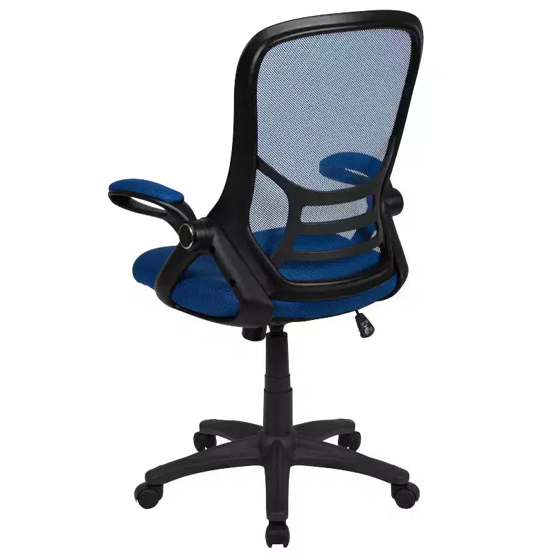 Fauteuil de bureau ergonomique à dossier haut en maille Emma et Oliver avec accoudoirs relevables