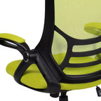 Fauteuil de bureau ergonomique à dossier haut en maille Emma et Oliver avec accoudoirs relevables