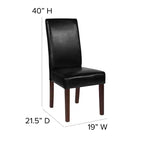 Chaise Parson's Mid-Century Emma et Oliver avec cadre en bois dur fini pour cuisine, salle à manger et plus