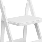 Emma et Oliver, paquet de 2 chaises pliantes en bois pour mariage ou événement, avec siège rembourré en vinyle
