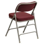 Chaise pliante en métal Emma and Oliver, lot de 2, rembourrée en tissu, pour la maison, le bureau, les fêtes et les événements