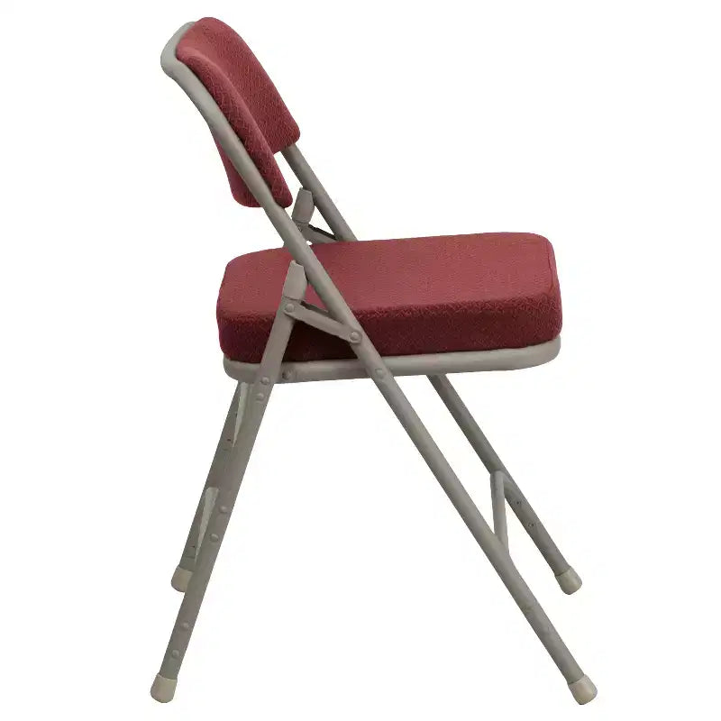 Chaise pliante en métal Emma and Oliver, lot de 2, rembourrée en tissu, pour la maison, le bureau, les fêtes et les événements