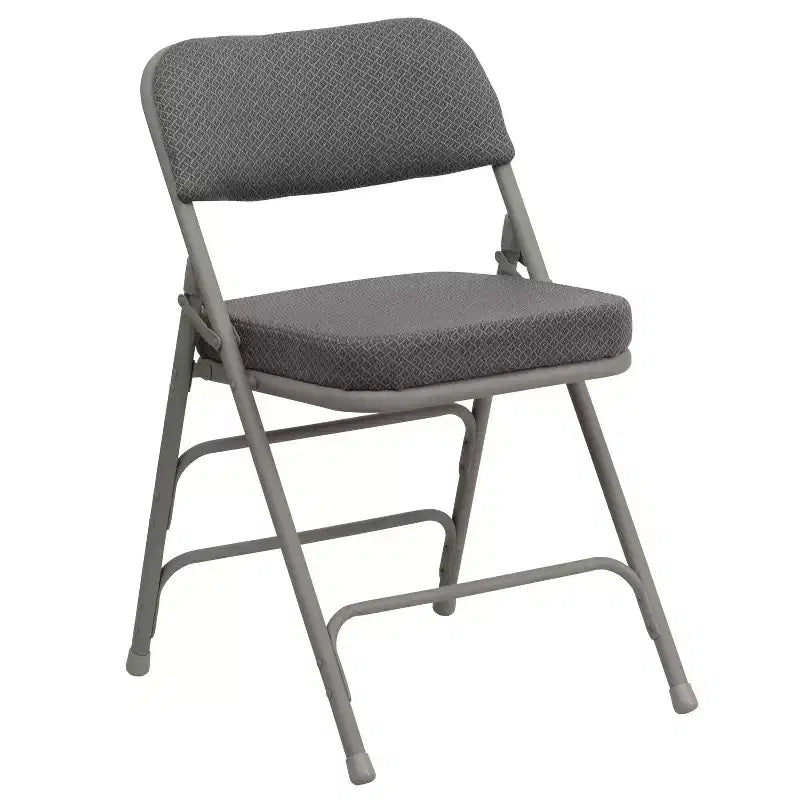 Chaise pliante en métal Emma and Oliver, lot de 2, rembourrée en tissu, pour la maison, le bureau, les fêtes et les événements