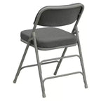 Chaise pliante en métal Emma and Oliver, lot de 2, rembourrée en tissu, pour la maison, le bureau, les fêtes et les événements