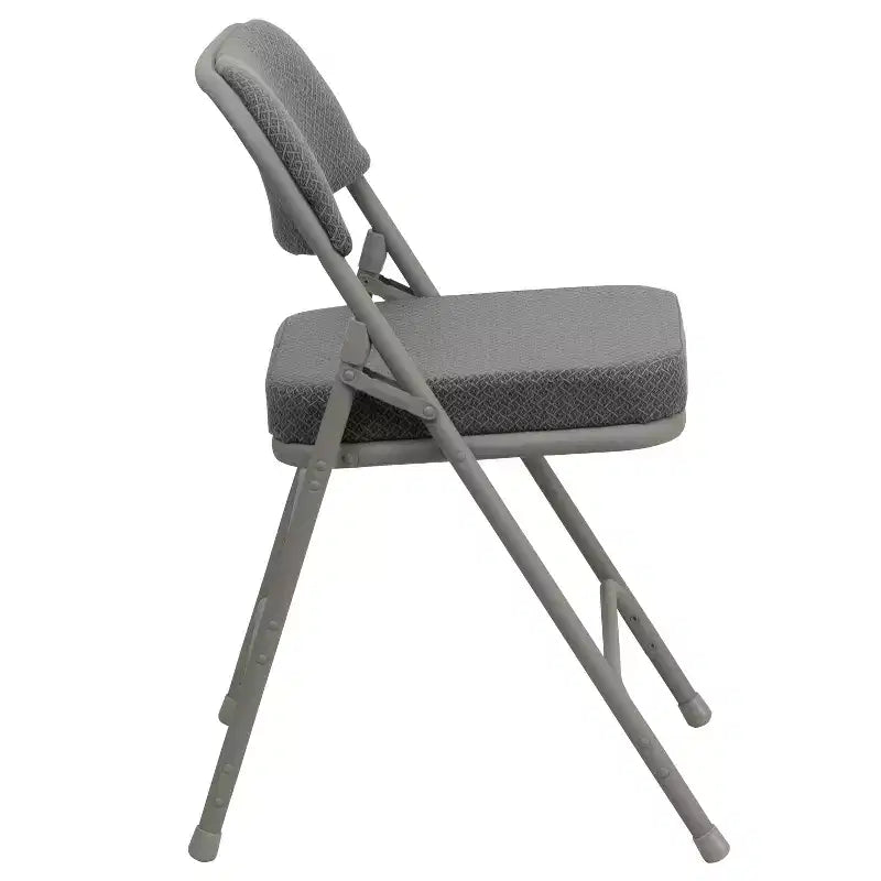 Chaise pliante en métal Emma and Oliver, lot de 2, rembourrée en tissu, pour la maison, le bureau, les fêtes et les événements