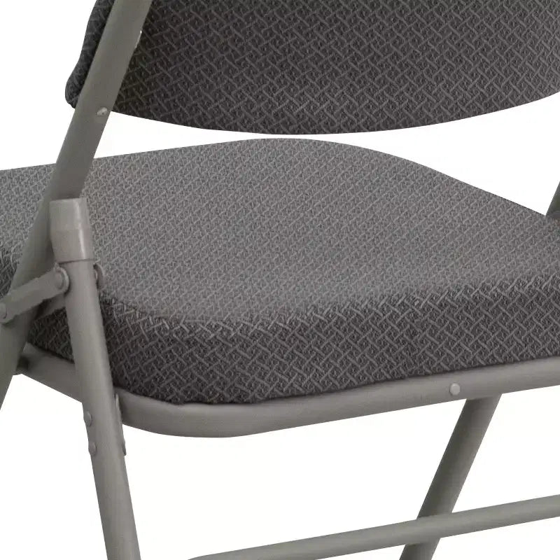 Chaise pliante en métal Emma and Oliver, lot de 2, rembourrée en tissu, pour la maison, le bureau, les fêtes et les événements