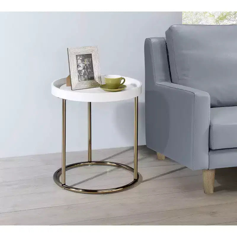 21,75 Table d'appoint Edie à bord relevé de style Mid-Century - Ore International