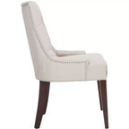 Chaise de salle à manger capitonnée Amanda 19 H avec clous décoratifs - MCR4515 - Safavieh Couture