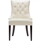 Chaise de salle à manger capitonnée Amanda 19 H avec clous décoratifs - MCR4515 - Safavieh Couture