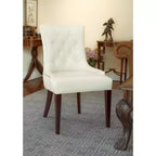 Chaise de salle à manger capitonnée Amanda 19 H avec clous décoratifs - MCR4515 - Safavieh Couture