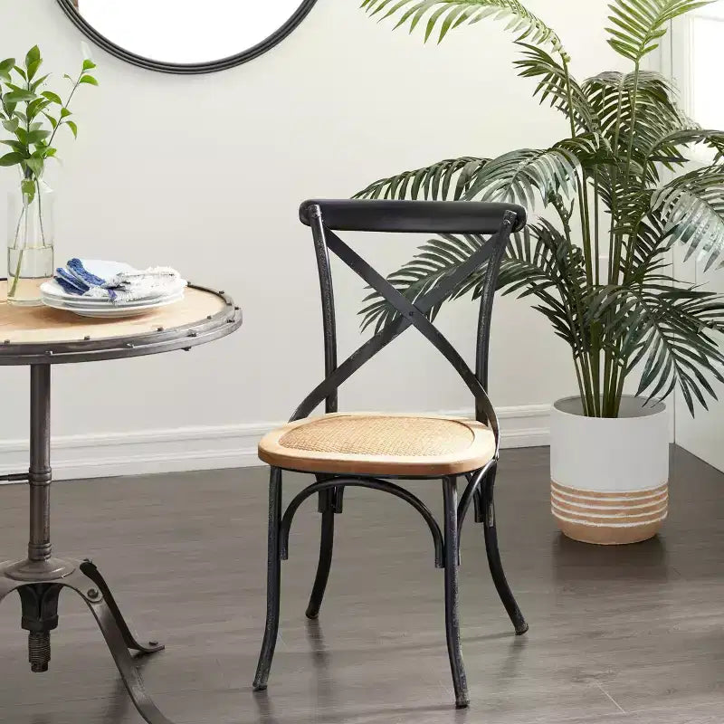 Set of 2 Farmhouse Iron Dining Chair - Olivia & May