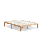 Cadre de lit en bois Costway Queen Size 14 po avec plate-forme à matelas et lattes de support en bois EspressoNaturel