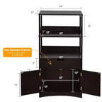 Meuble de Rangement Salle de Bain Costway avec Tiroir Étagère Armoire Meuble Bas