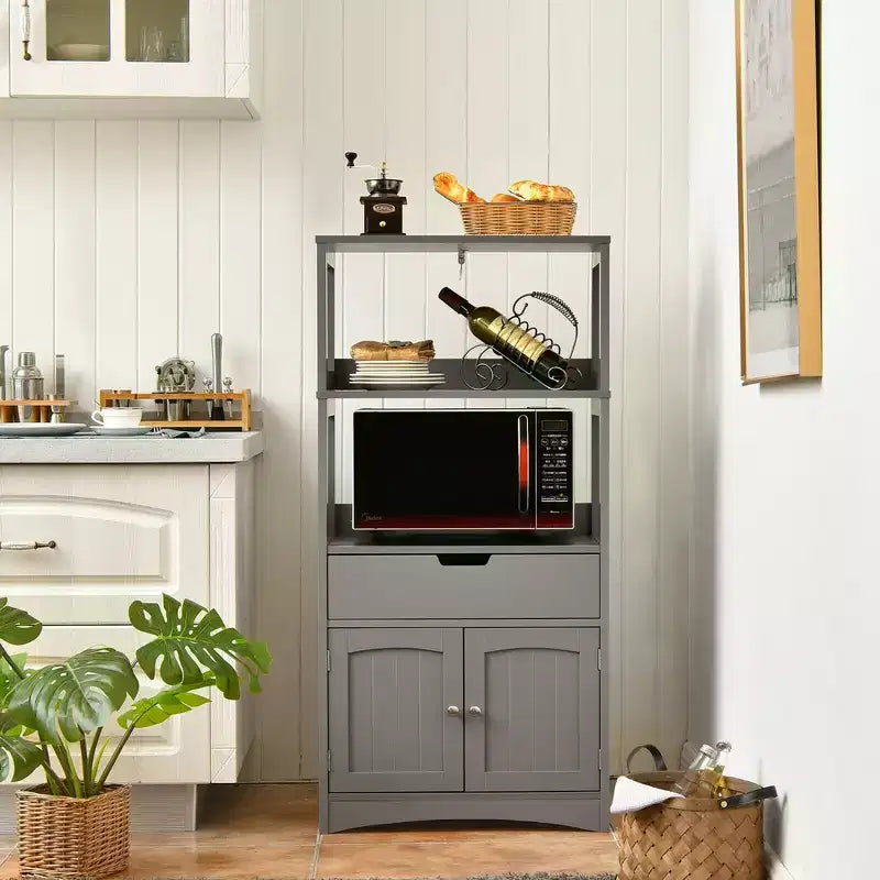 Meuble de Rangement Salle de Bain Costway avec Tiroir Étagère Armoire Meuble Bas