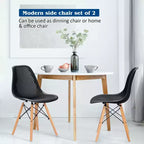 Costway Lot de 2 chaises de salle à manger DSW modernes pour bureau et maison, avec design en maille et pieds en bois