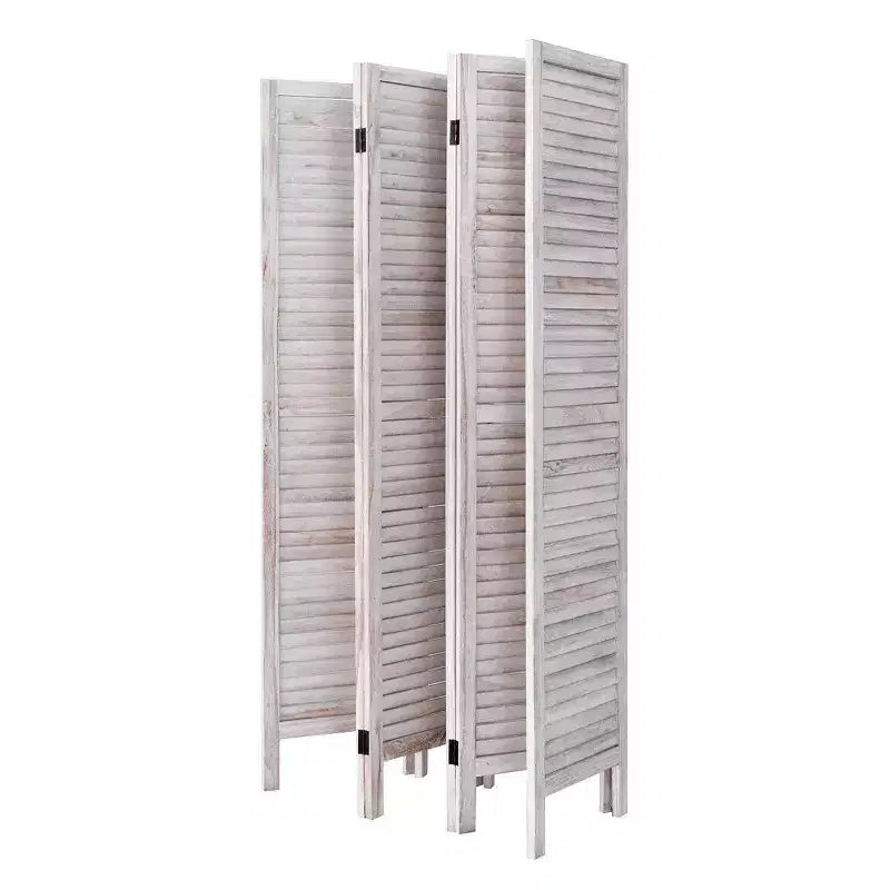 Costway Paravent 6 Panneaux 170 cm Séparateur de Pièce Classique à Lattes Vénitiennes en Bois pour la Maison