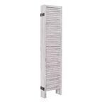 Costway Paravent 6 Panneaux 170 cm Séparateur de Pièce Classique à Lattes Vénitiennes en Bois pour la Maison