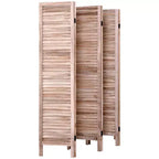 Costway Paravent 6 Panneaux 170 cm Séparateur de Pièce Classique à Lattes Vénitiennes en Bois pour la Maison