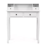 Bureau d'écriture Costway Mission Blanc Bureau d'ordinateur de bureau à domicile 4 tiroirs Blanc\Noir\Rose