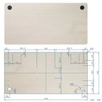 Plateau de table universel Costway pour cadre de bureau standard et debout Naturel