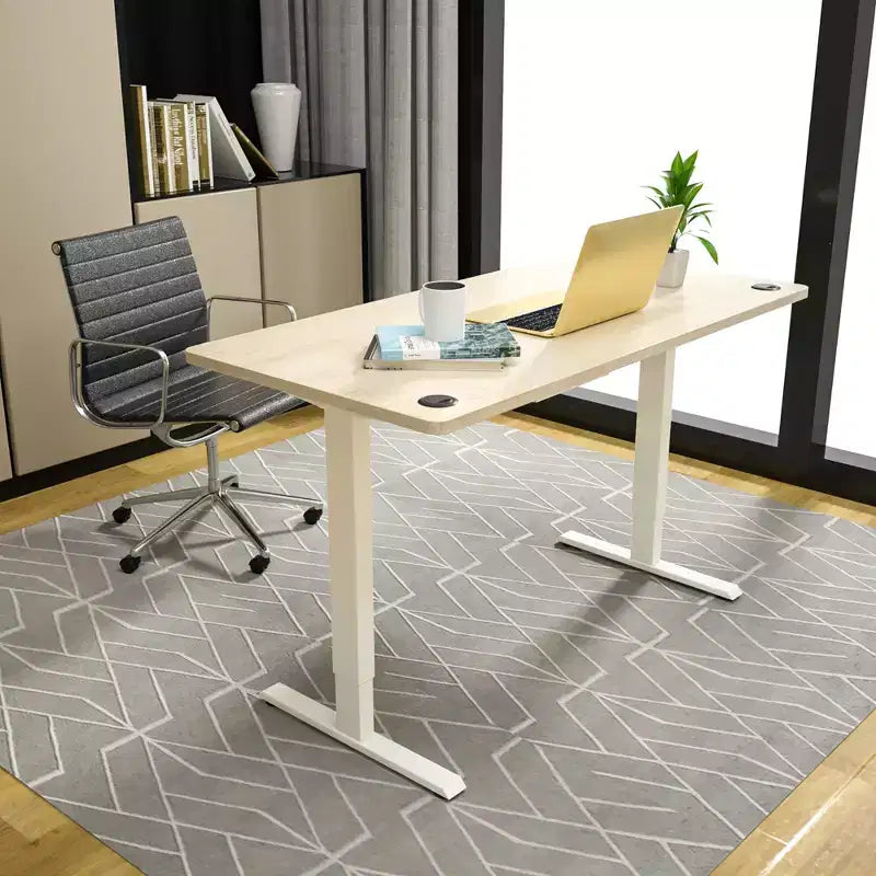 Plateau de table universel Costway pour cadre de bureau standard et debout Naturel