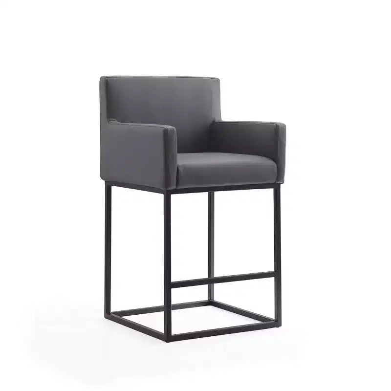 Tabouret de bar Ambassador en métal à hauteur de comptoir - Manhattan Comfort