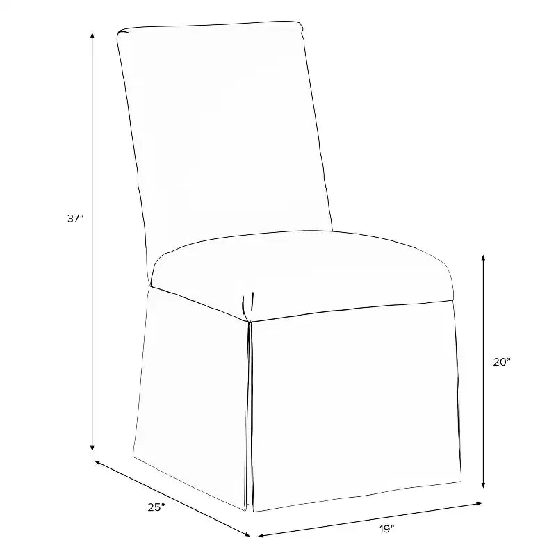 Chaise de salle à manger sans accoudoirs Skyline Furniture James (housse amovible)