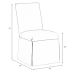 Chaise de salle à manger sans accoudoirs Skyline Furniture James (housse amovible)