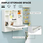 Bureau flottant mural pliable Costway, gain de place, poste de travail pour ordinateur portable