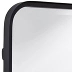 Miroir Mural Rectangulaire à Bord Arrondi Liguria Uttermost, Cadre en Fer Noir Biseauté Moderne 24 Pouces de Large pour Salle de Bain, Chambre, Salon, Entrée