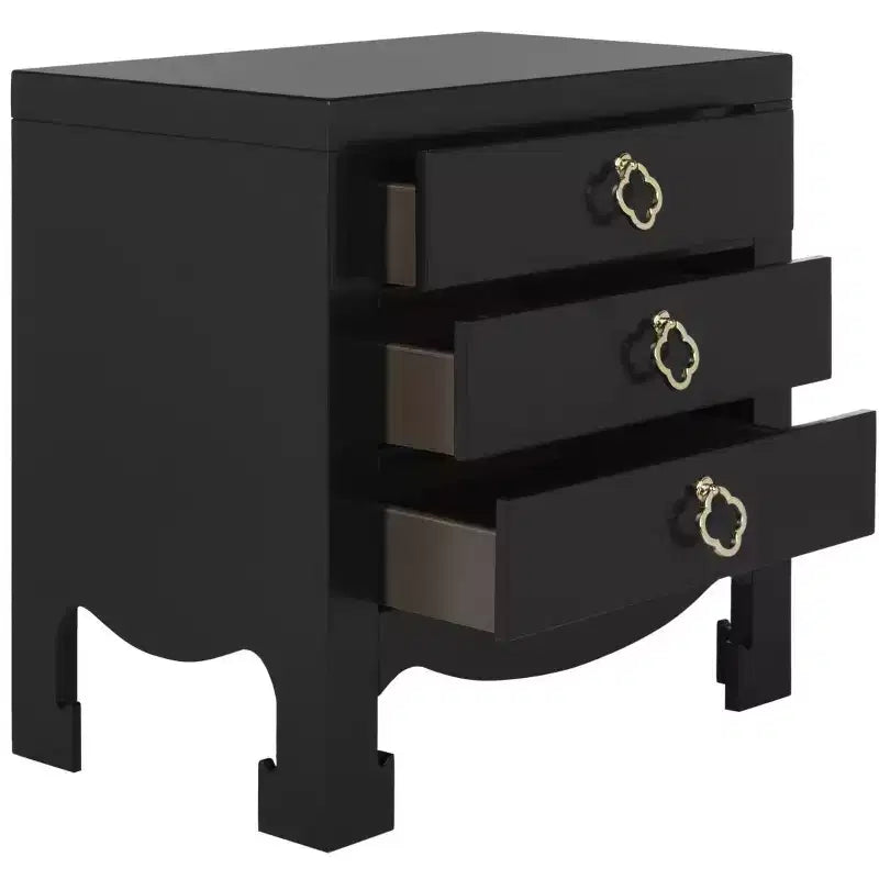 Table de chevet 3 tiroirs Nero - FOX6274 - Safavieh Couture