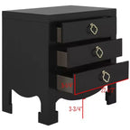 Table de chevet 3 tiroirs Nero - FOX6274 - Safavieh Couture