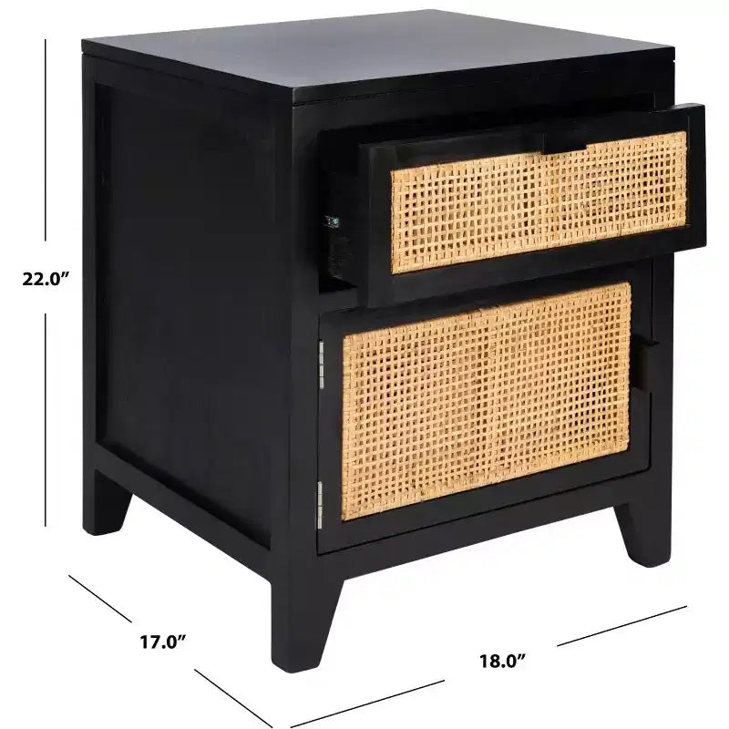Table de chevet Devon à 1 tiroir et 1 porte - NST4002 - Safavieh