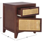 Table de chevet Devon à 1 tiroir et 1 porte - NST4002 - Safavieh