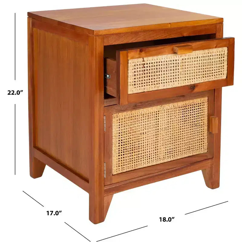 Table de chevet Devon à 1 tiroir et 1 porte - NST4002 - Safavieh