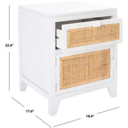 Table de chevet Devon à 1 tiroir et 1 porte - NST4002 - Safavieh