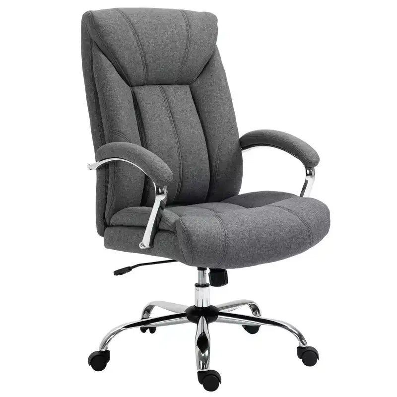 Chaise de bureau Vinsetto à dossier haut, Chaise de bureau d'ordinateur avec support lombaire et hauteur réglable
