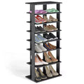 Costway Patented 7-Tier Dual Shoe Rack Practical Free Standing Shelves Storage Shelves Concise