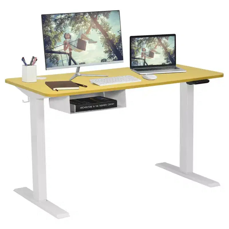 Bureau debout électrique Costway 48'' réglable en hauteur avec panneau de commande et port USB