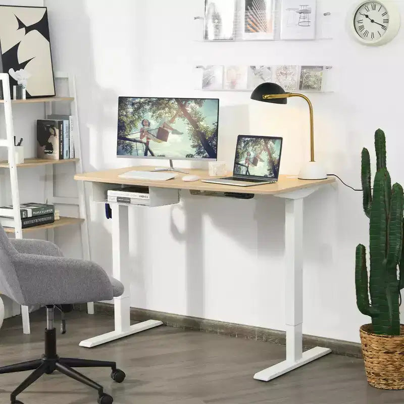 Bureau debout électrique Costway 48'' réglable en hauteur avec panneau de commande et port USB