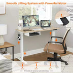 Bureau debout électrique Costway 48'' réglable en hauteur avec panneau de commande et port USB