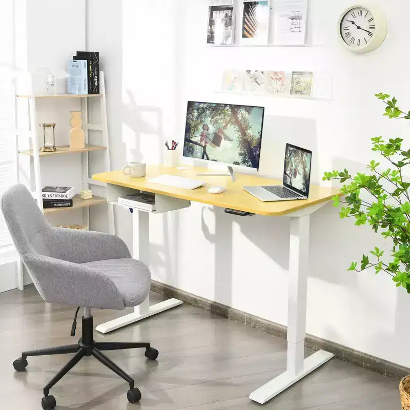 Bureau debout électrique Costway 48'' réglable en hauteur avec panneau de commande et port USB