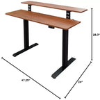 Bureau Debout Compact Électrique Programmable à Deux Niveaux Stand Up Desk Store (122 cm de Large)
